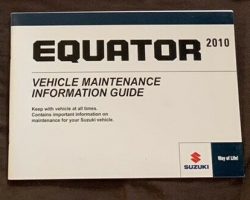 2010 Suzuki Equator Owner's Manual Set
