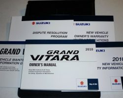 2010 Suzuki Grand Vitara Owner's Manual Set
