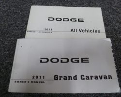 2011 Dodge Grand Caravan Owner's Operator Manual User Guide Set