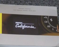 2011 Ferrari California Owner's Manual