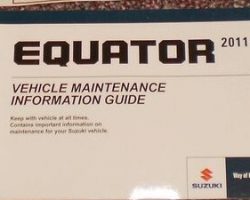 2011 Suzuki Equator Owner's Manual Set