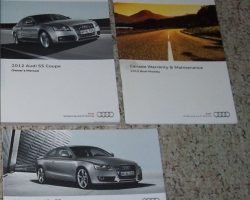 2012 Audi S5 Coupe Owner's Manual Set