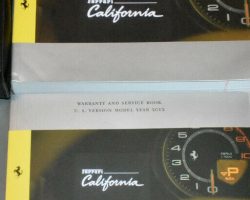 2012 Ferrari California Owner's Manual Set