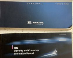 2012 Kia Sedona Owner's Manual Set