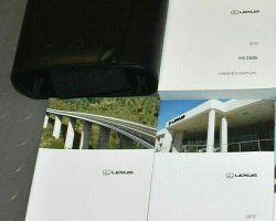 2012 Lexus HS250h Owner's Manual Set