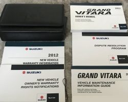 2012 Suzuki Grand Vitara Owner's Manual Set