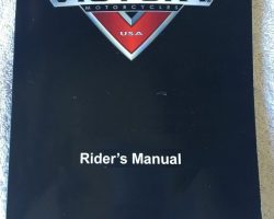 2012 Victory Vision Arlen Ness / Tour / 800 Owner Operator Maintenance Manual