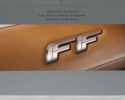 2013 Ferrari FF Owner's Manual