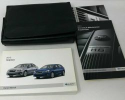 2013 Subaru Impreza Owner's Manual Set
