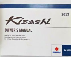 2013 Suzuki Kizashi Owner's Manual