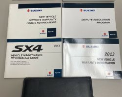 2013 Suzuki SX4 Owner's Manual Set