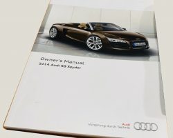 2014 Audi R8 Spyder Owner's Manual