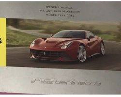 2014 Ferrari F12 Berlinetta Owner's Manual