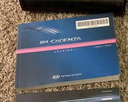 2014 Kia Cadenza Owner's Manual Set