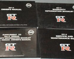 2014 Nissan GT-R Owner's Manual Set