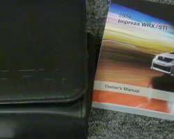 2014 Subaru Impreza WRX Sti Owner's Manual Set