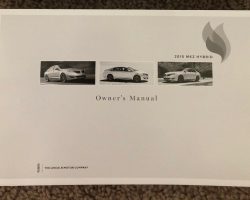 2015 Lincoln MKZ Hybrid Owner's Operator Manual User Guide