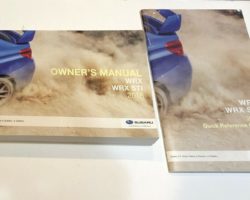2016 Subaru WRX & WRX STI Owner's Manual Set