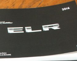 2016 Cadillac ELR Owner's Manual