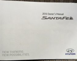 2016 Hyundai Santa Fe Owner's Manual