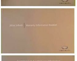 2016 Infiniti QX60 Owner's Manual Set