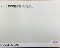 2016 Kia Cadenza Owner's Manual