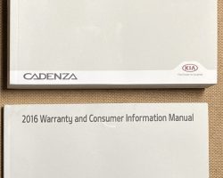 2016 Kia Cadenza Owner's Manual Set