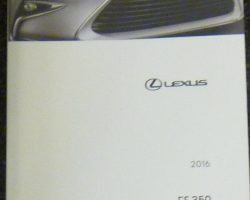 2016 Lexus ES350 Owner's Manual