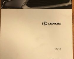 2016 Lexus ES300h Owner's Manual