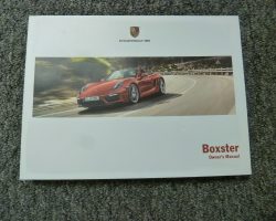 2016 Porsche Boxster S GTS Spyder Owner's Manual