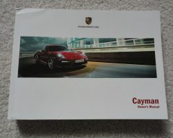 2016 Porsche Cayman Owner's Manual