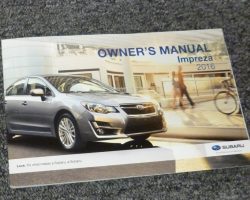 2016 Subaru Impreza Owner's Manual