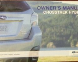 2016 Subaru Crosstrek Hybrid Owner's Manual