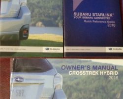 2016 Subaru Crosstrek Hybrid Owner's Manual Set