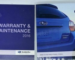 2016 Subaru Crosstrek Owner's Manual Set