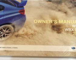 2016 Subaru WRX & WRX STI Owner's Manual