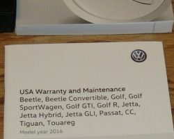 2016 Volkswagen CC Owner's Manual Set