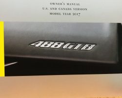 2017 Ferrari 488 GTB Owner's Manual