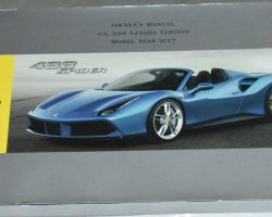 2017 Ferrari 488 Spider Owner's Manual