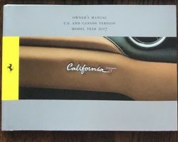 2017 Ferrari California T Owner's Manual