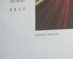 2017 Toyota Mirai Owner's Manual