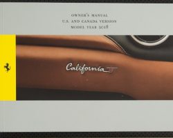 2018 Ferrari California T Owner's Manual