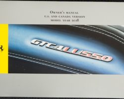 2018 Ferrari GTC4 Lusso Owner's Manual