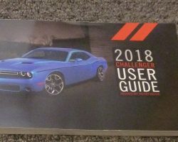 2018 Dodge Challenger Owner's Operator Manual User Guide