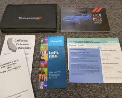 2018 Dodge Challenger Owner's Operator Manual User Guide Set