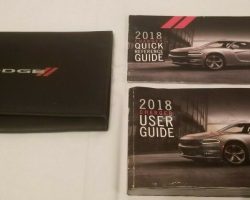 2018 Dodge Charger SRT Owner's Operator Manual User Guide Set