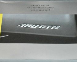 2018 Ferrari 488GTB Owner's Manual