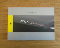 2018 Ferrari 812 Superfast Owner's Manual