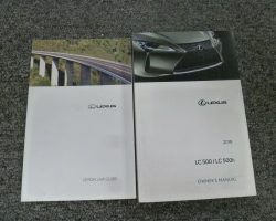 2018 Lexus LC500 & LC500h Owner's Manual Set