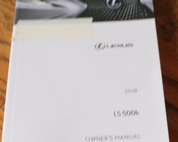 2018 Lexus LS500h Owner's Manual